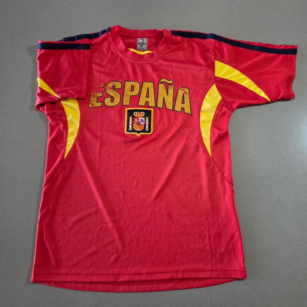 Okey Dokey‎ Spain Soccer Jersey Mens Medium Red Espana National Team Graphic Tee